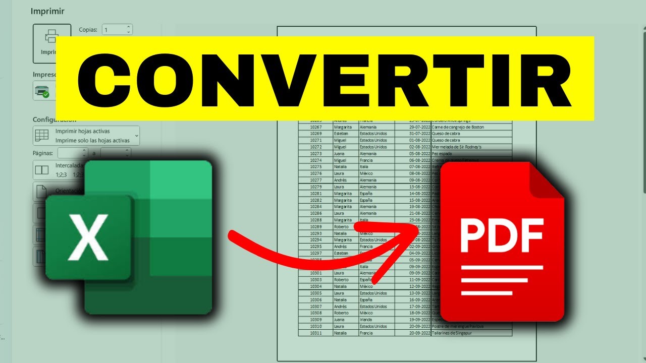 Convierte Excel a PDF en una sola hoja fácilmente