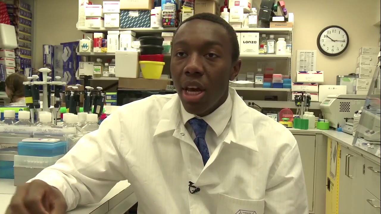 At the NIH Clinical Center: Cornell Brooks assists with a study on Leukemia cells