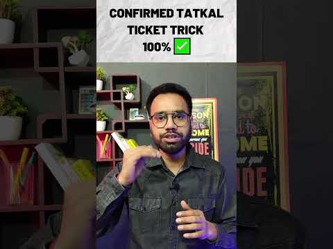 Tatkal ticket confirmed trick | how to book tatkal ticket ? #irctc #ticket #shorts