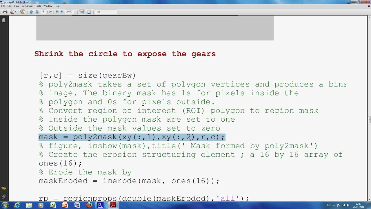 Counting Gear Teeth Using Image Processing Techniques in MATLAB