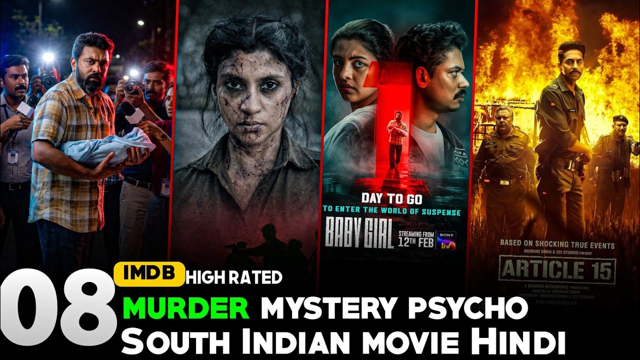 Top 8 South Indian Psycho Thrillers in Hindi (2025) 🎬