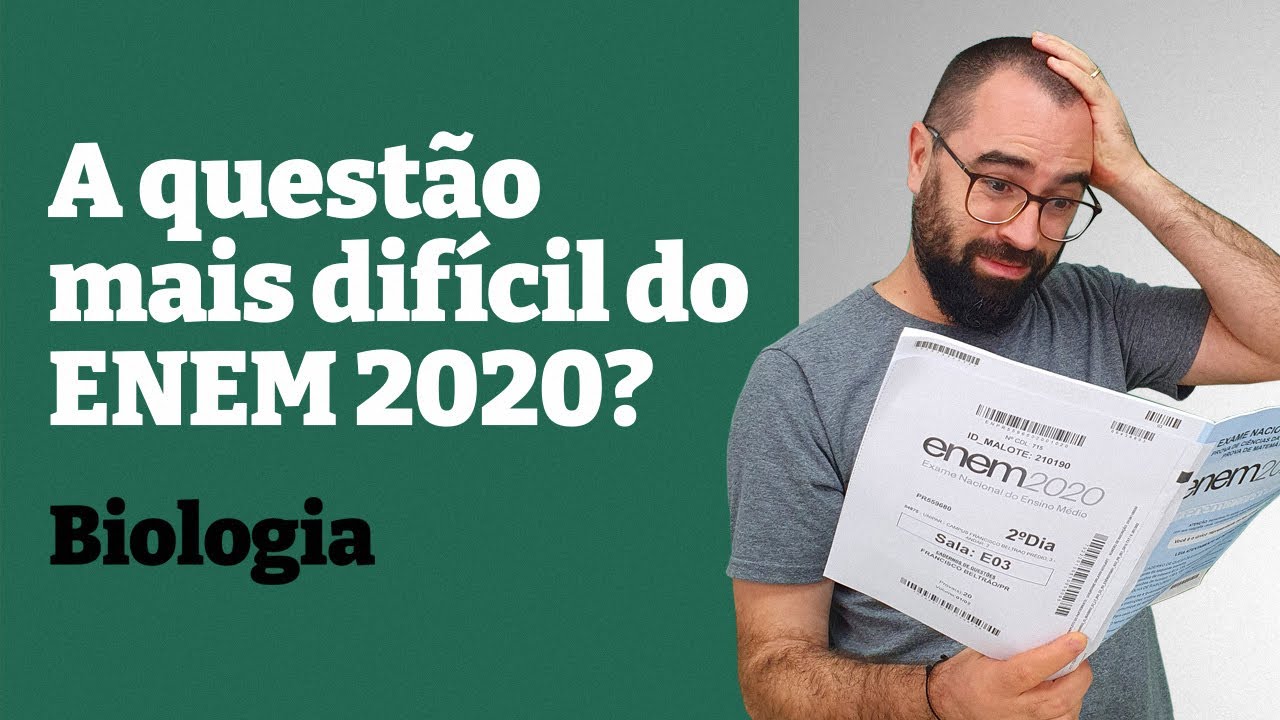 A questão mais difícil de Biologia no ENEM 2020? 🧬