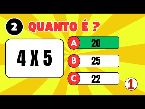 QUIZ MATEMÁTICA ADIÇÃO, SUBTRAÇÃO, MULTIPLICAÇÃO E DIVISÃO