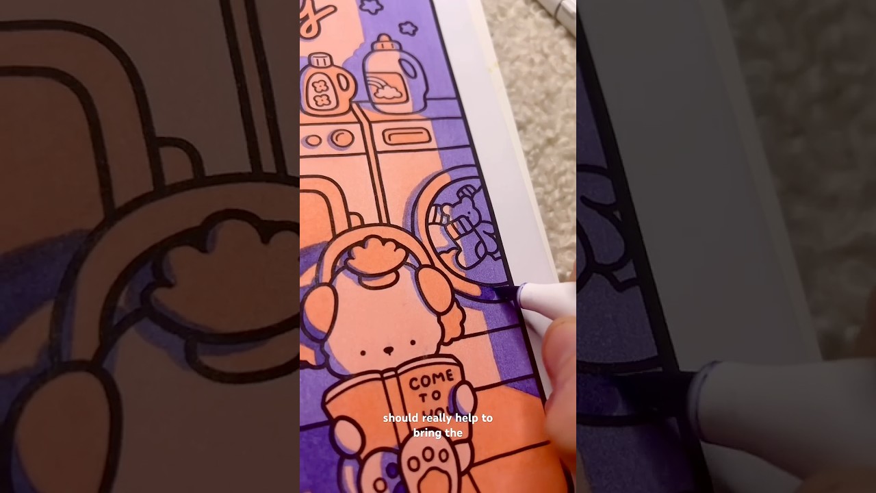 2 Marker Challenge: Golden Hour Light  #art #coloring