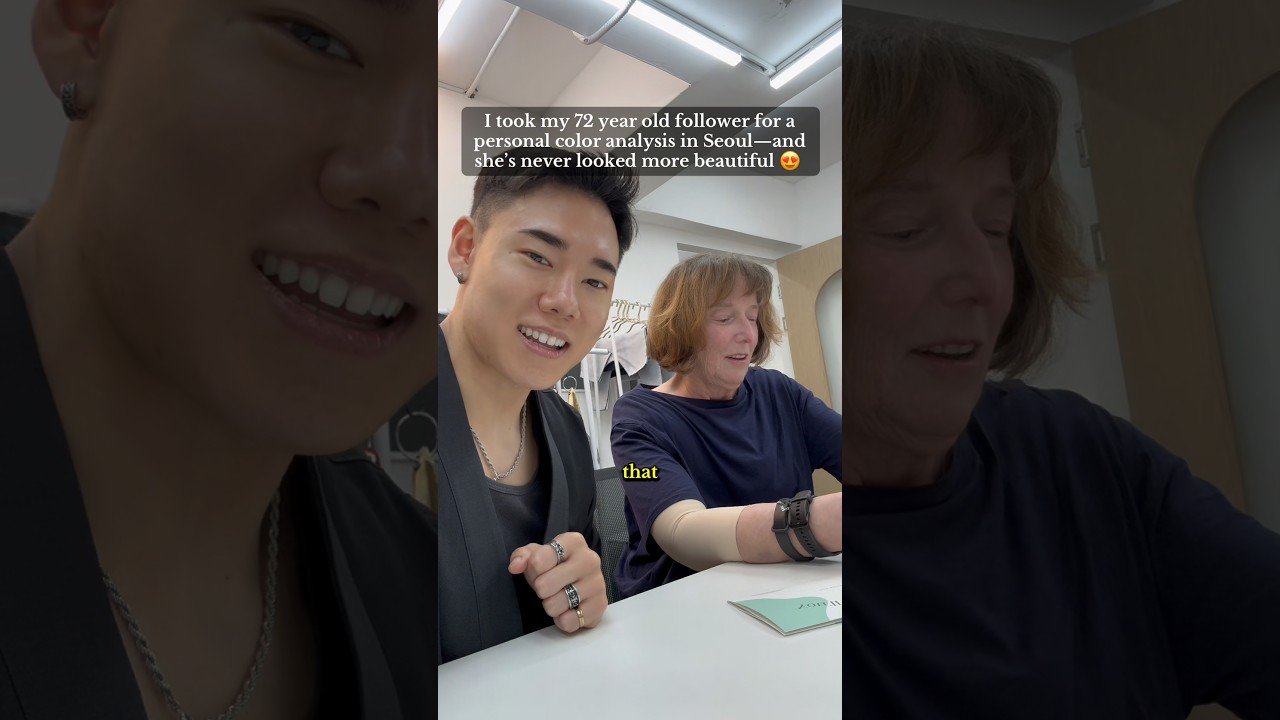 I Took My 72 Year Old Follower For A Personal Color Analysis in Seoul (Color Wings, Mapo)