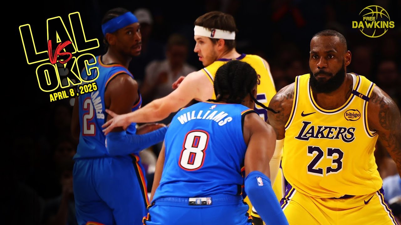 Los Angeles Lakers vs Oklahoma City Thunder | Full Game Highlights | April 8, 2025 🏀