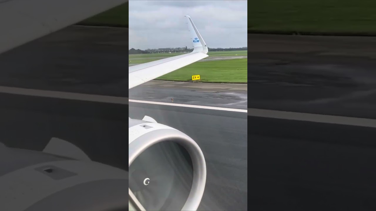 Full Takeoff - AMS📍 KLM A321neo: First Flight Experience from Amsterdam to Prague