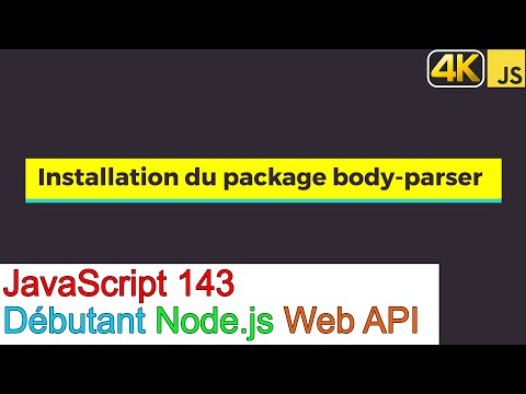 JavaScript143-Node.js-Web API-Installation du package "body-parser" de NPM
