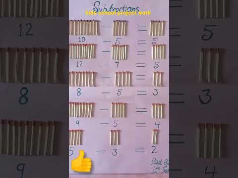 #shorts #viral #shortsvideo #ytshorts #kidsschoolproject /kids school project work/subtraction