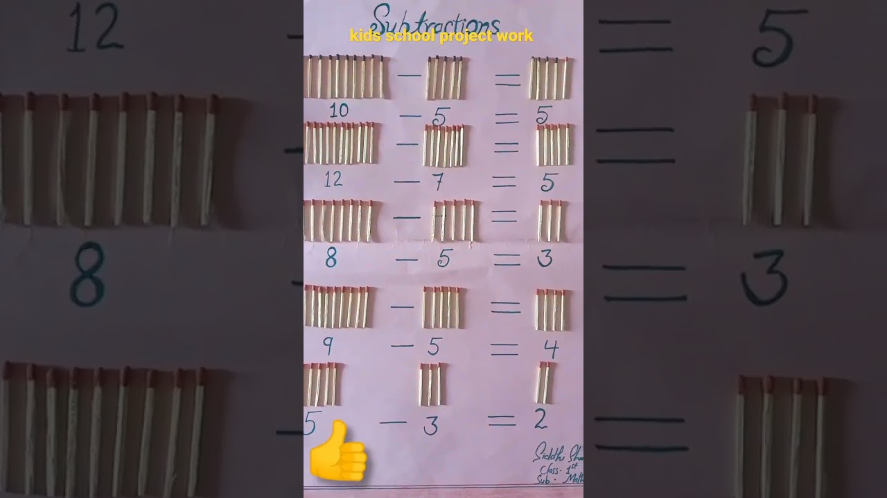 Fun & Easy Kids' Subtraction School Project! ✏️