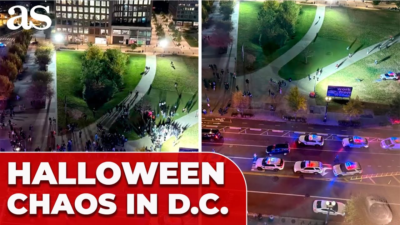 Halloween Chaos in Washington D.C. 🚓 Teens Arrested During Police Clash