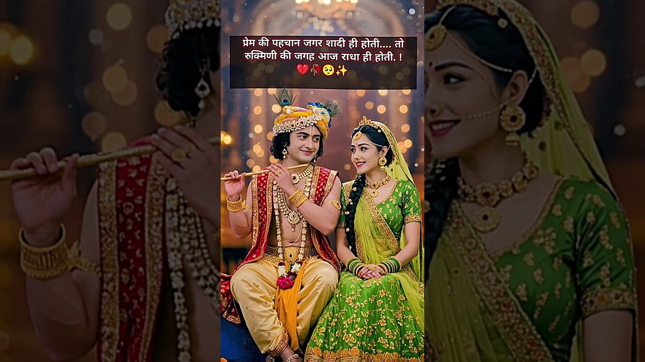 💔अगर प्रेम की पहचान शादी होती | Radha Krishna True Love Shayari | दर्द भरा स्टेटस