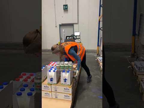 Warehouse work. Girl