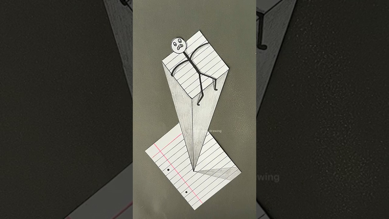 Simple 3D Art Drawing Tutorial 🎨