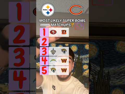 MOST LIKELY SUPERBOWL MATCHUPS THIS YEAR🏆 #nfl #bears #calebwilliams #bengals #joeburrow #fexr