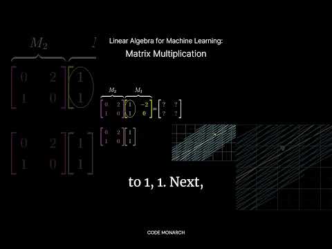 Linear Algebra in Machine Learning: Matrix Multiplication Explained #machinelearning #codemonarch
