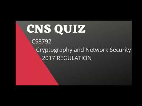 CS8792 CNS QUIZ 2017 Regulation