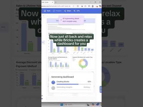 Create an entire dashboard in the click of a button with this new tool. 🤯 #bricks #ai #excel