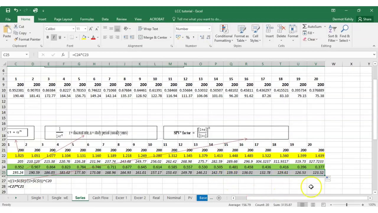Life Cycle Costing (LCC) in Excel 2
