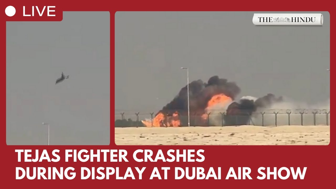 Tejas Fighter Jet Crashes at Dubai Air Show ✈️
