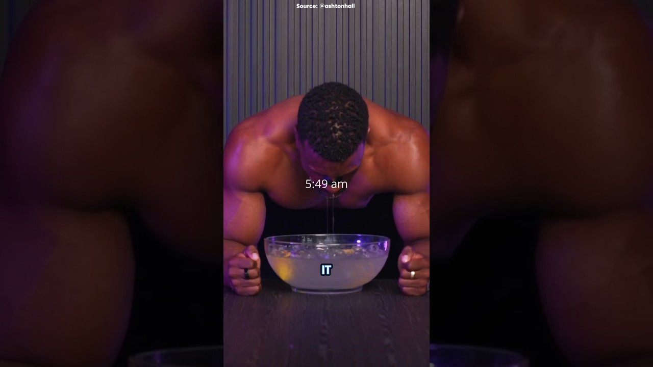 Ashton Hall’s 4AM Ice Water Wake-Up ❄️