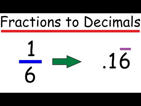 How to Convert Fractions to Repeating Decimals - Math