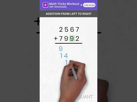 Speed Math - Add Big Numbers - - Math Tricks - Addition Tricks- Easy Math Tricks #mathtricks
