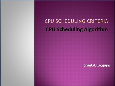 Key CPU Scheduling Criteria 🖥️