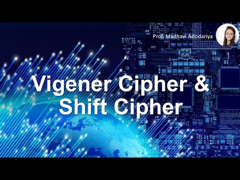 CNS Lecture 19 Vigener Cipher & Shift Cipher By Madhavi Adodariya in Gujarati