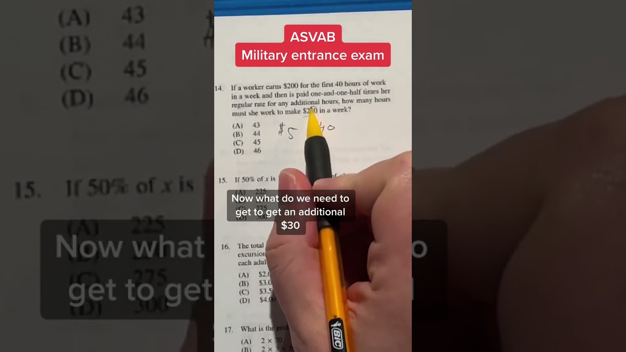 ASVAB AFQT Arithmetic Reasoning answer 14