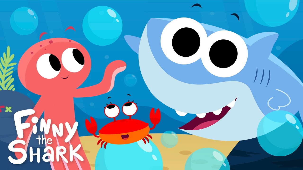 Pop Bubbles & Count to 10 with Finny 🦈