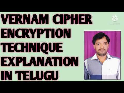 VERNAM CIPHER ENCRYPTION and decryption TECHNIQUE explanation with examples in telugy
