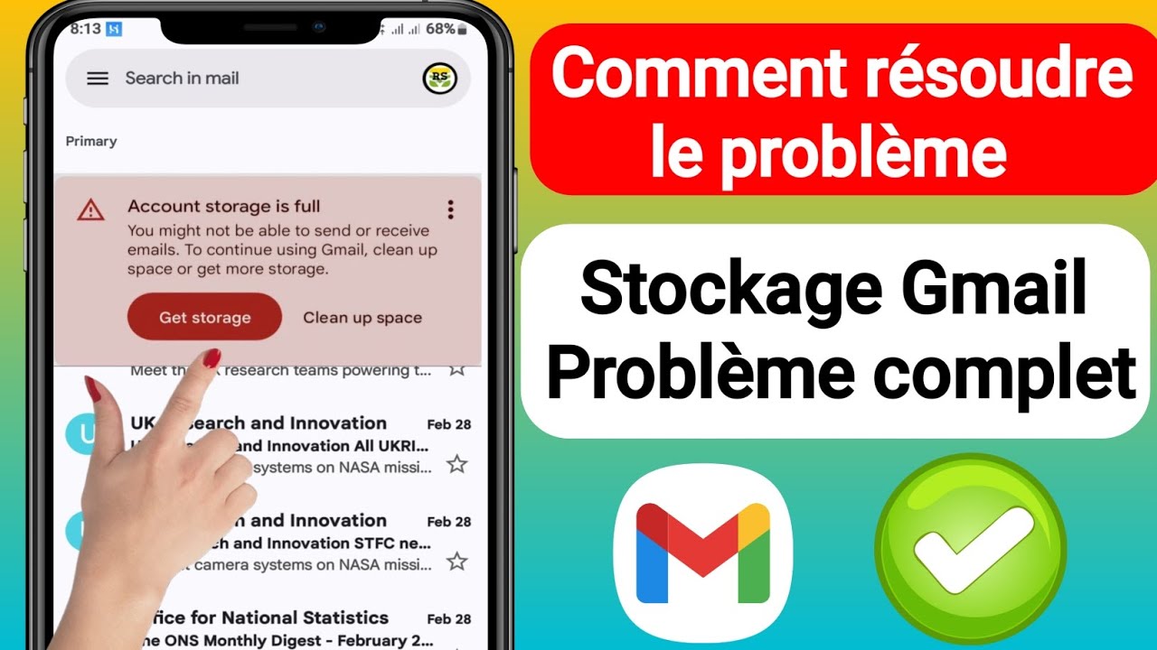 Comment résoudre le problème de stockage complet du compte Gmail | Votre stockage Gmail est plein