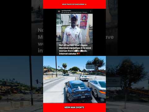 Brave Traffic cop saves woman! 👏 #shorts