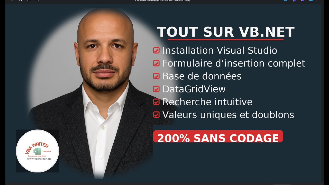 Tout sur VB.NET — créez votre app de A à Z : 200% sans codage/ 132 VbaWriter.ch/vip