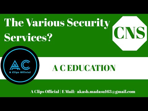 Various Security Services | CNS | B TECH | Important question | A C EDUCATION #9
