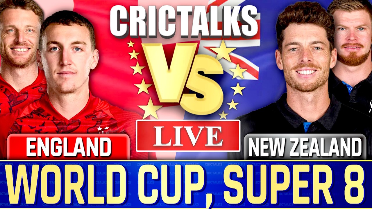🔴 ENG vs NZ Cricket Live Match Today, T20 World Cup 2026 Scores Commentary, England v New Zealand