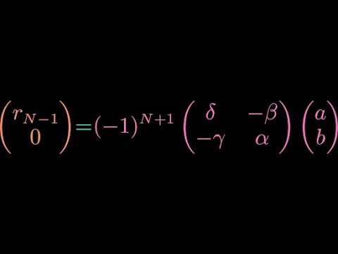 Extended Euclidean Algorithm for Bézout Coefficients