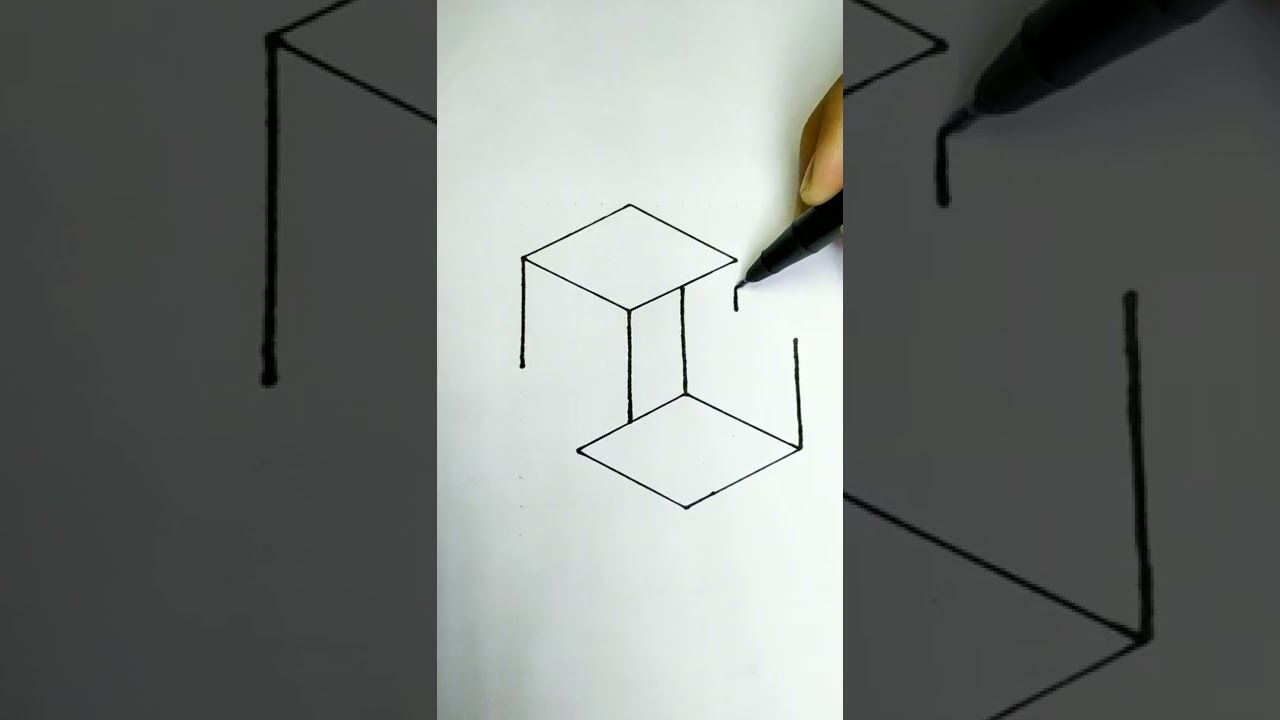 Simple Optical Illusion Drawing 🎨