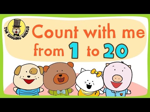 Number Song 1-20 for Children | Counting Numbers | The Singing Walrus