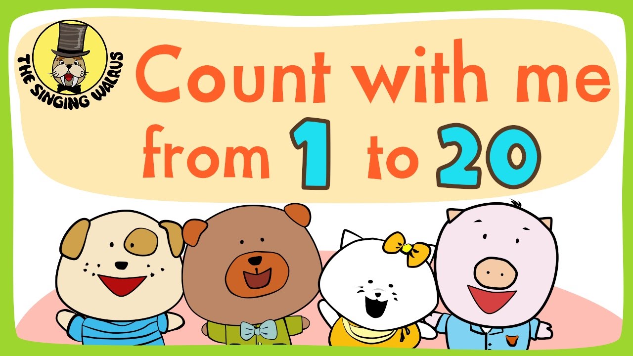 Number Song 1-20 for Children | Counting Numbers | The Singing Walrus
