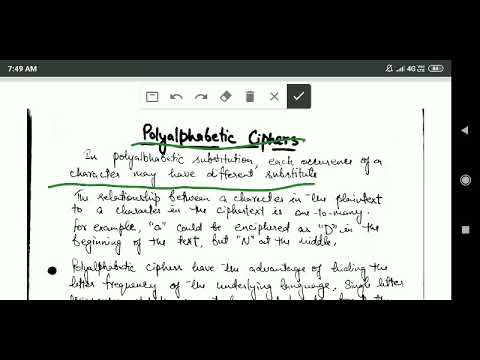 Network Security and Cryptography: Polyalphabetic Cipher | lecture -12