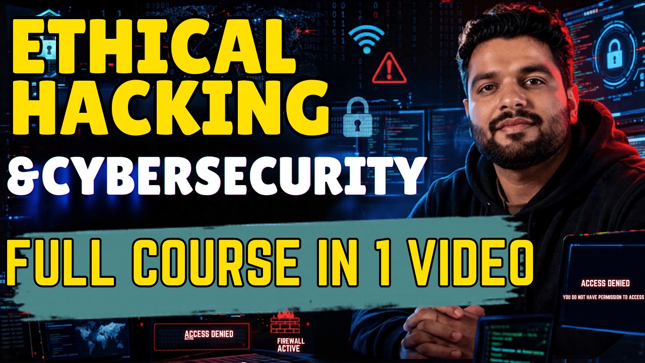 Ethical Hacking & Cybersecurity Full Course Hindi |  Become Ethical Hacker Hindi