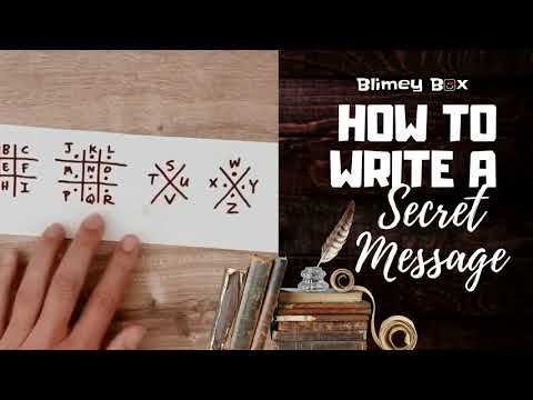 How to Write a Secret Message (pigpen cipher)