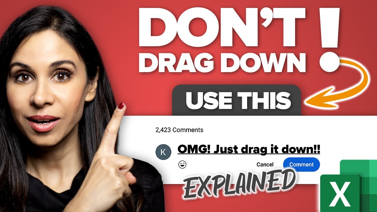 Avoid Dragging Down for Numbered Lists in Excel