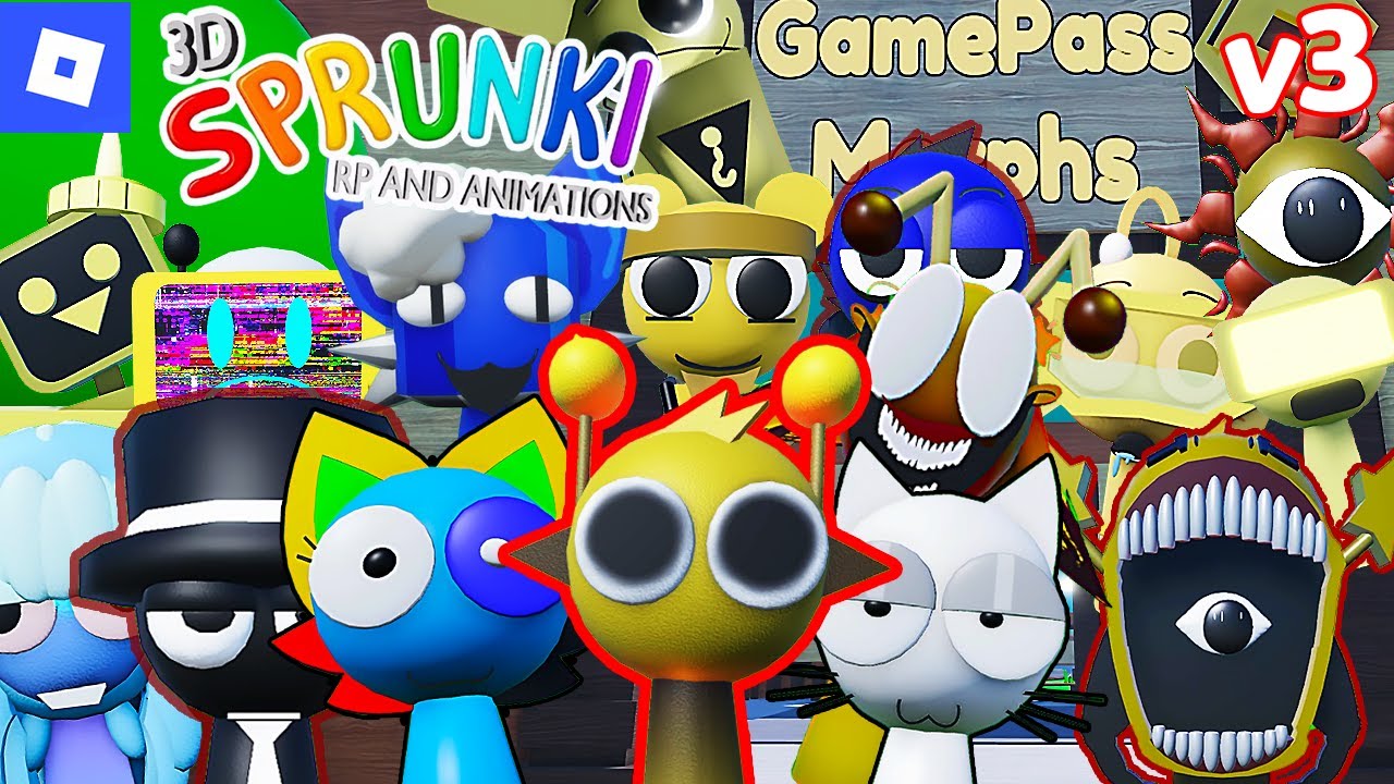 3D Sprunki RP & Animations v3 🎮