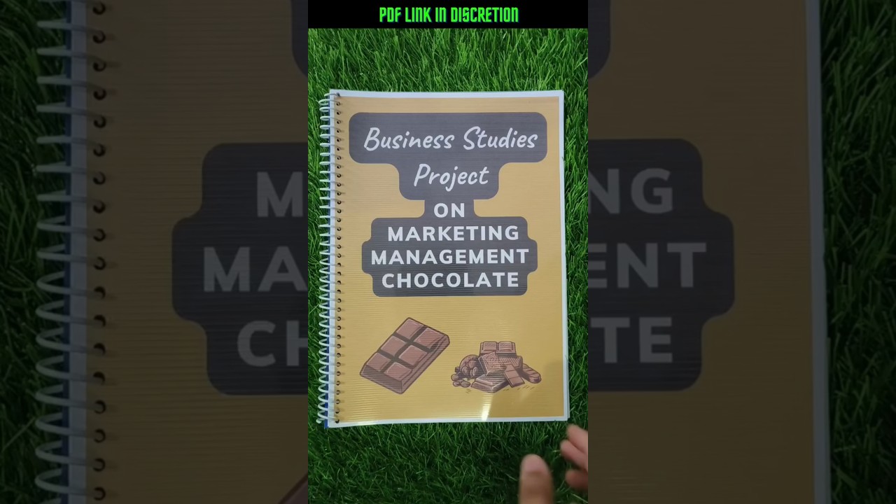 Class 12 Marketing Management Project on Chocolate