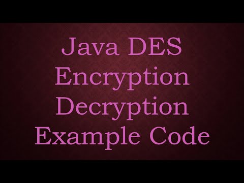 Java DES Encryption Decryption Example Code
