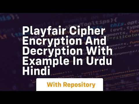 Playfair cipher encryption and decryption with example in urdu hindi