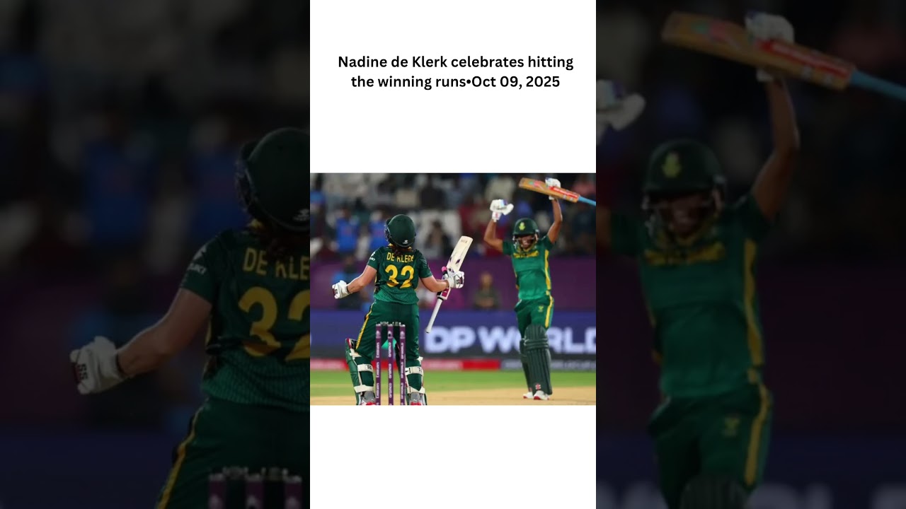Nadine de Klerk Celebrates Winning Run in CWC 2025 π